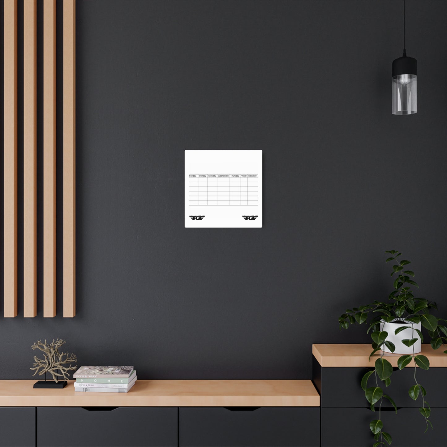 Weekly FGE Planner Metal Sign – Magnetic Dry Erase Calendar Wall Board