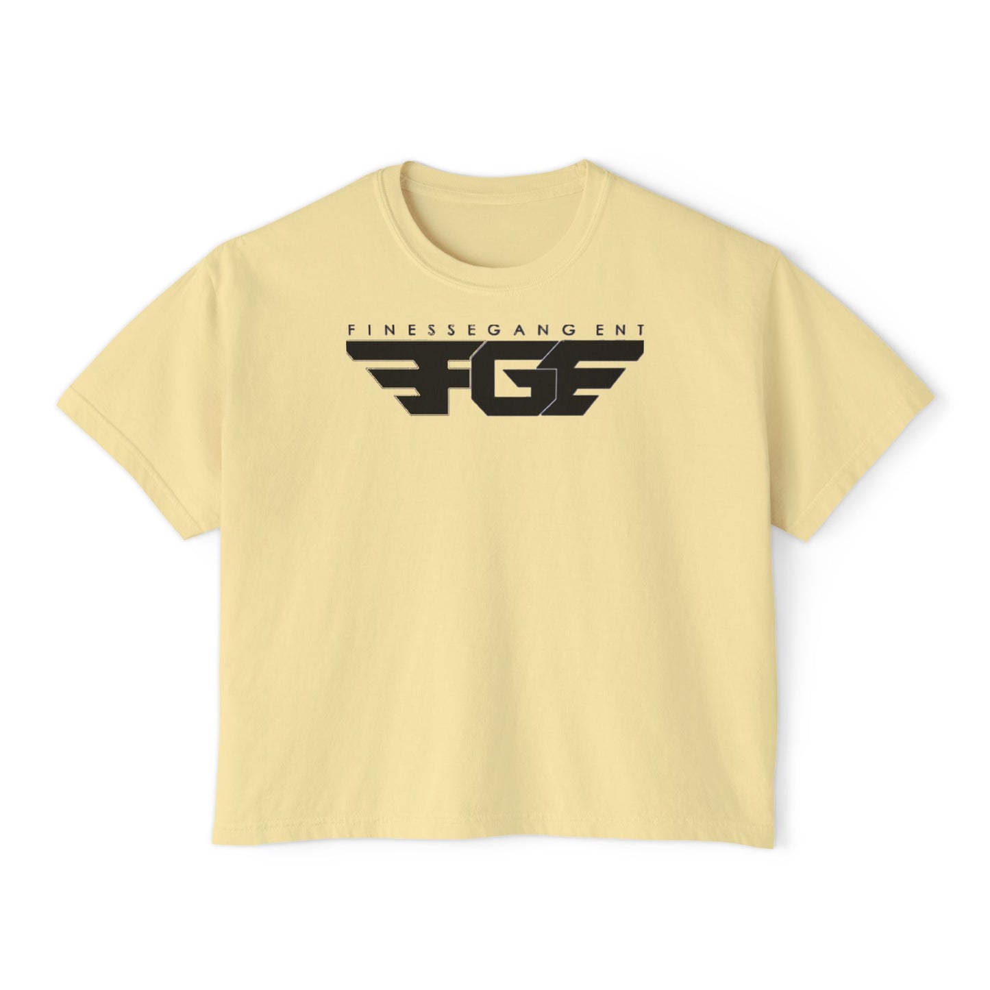 Chic FGE Women's Boxy Tee - Trendy Graphic Design for Everyday Style