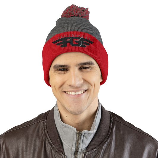 FGE Pom-Pom Knit Cap (Embroidery)