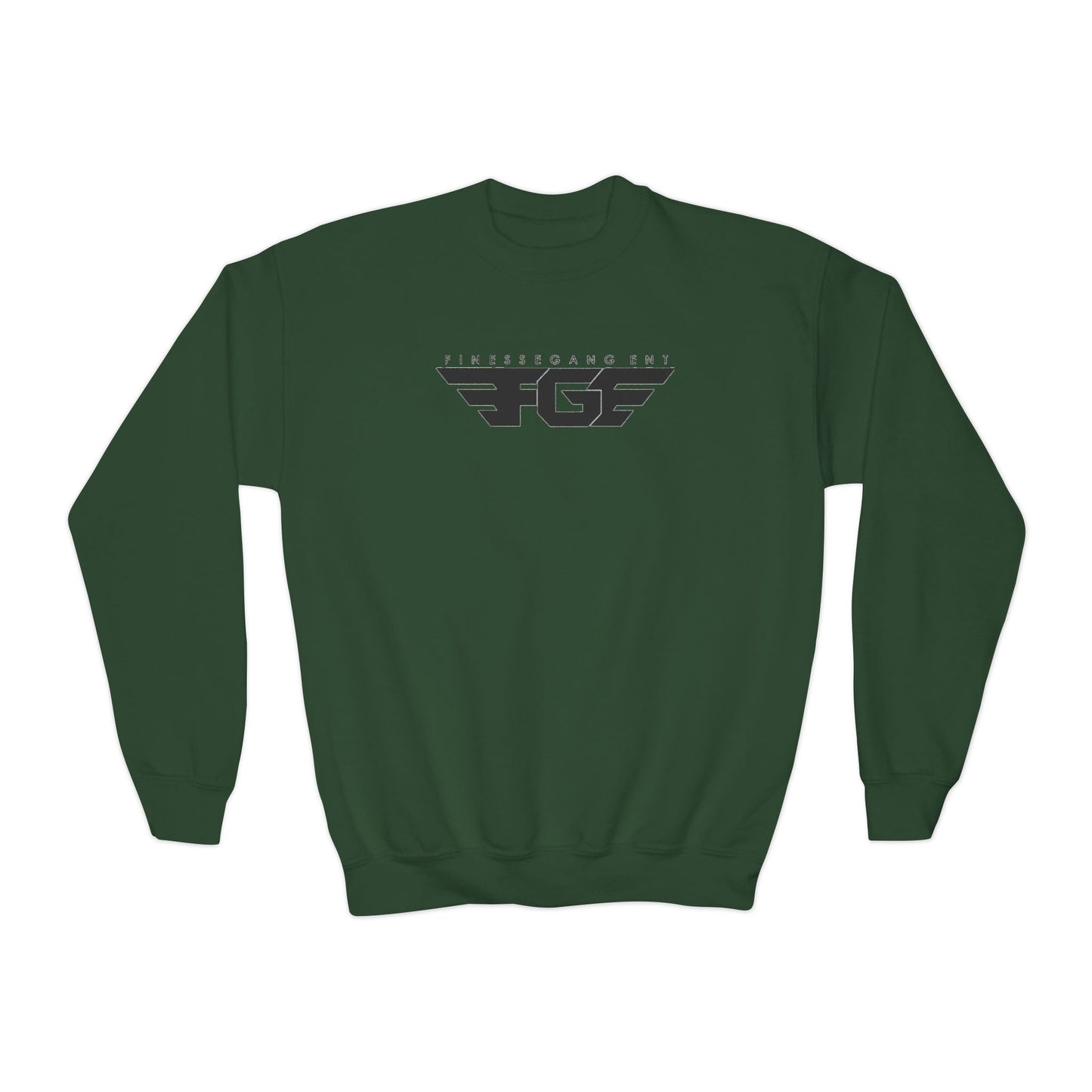 FGE Youth Crewneck Sweatshirt - Retro Flight Wing Logo Graphic