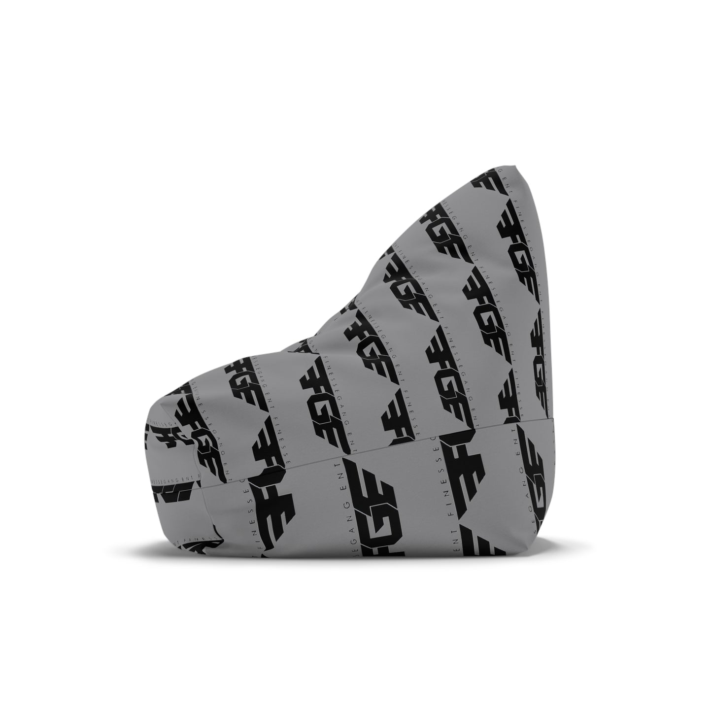FGE Stylish Bean Bag Chair Cover - Modern Grey Design for Relaxation and Fun