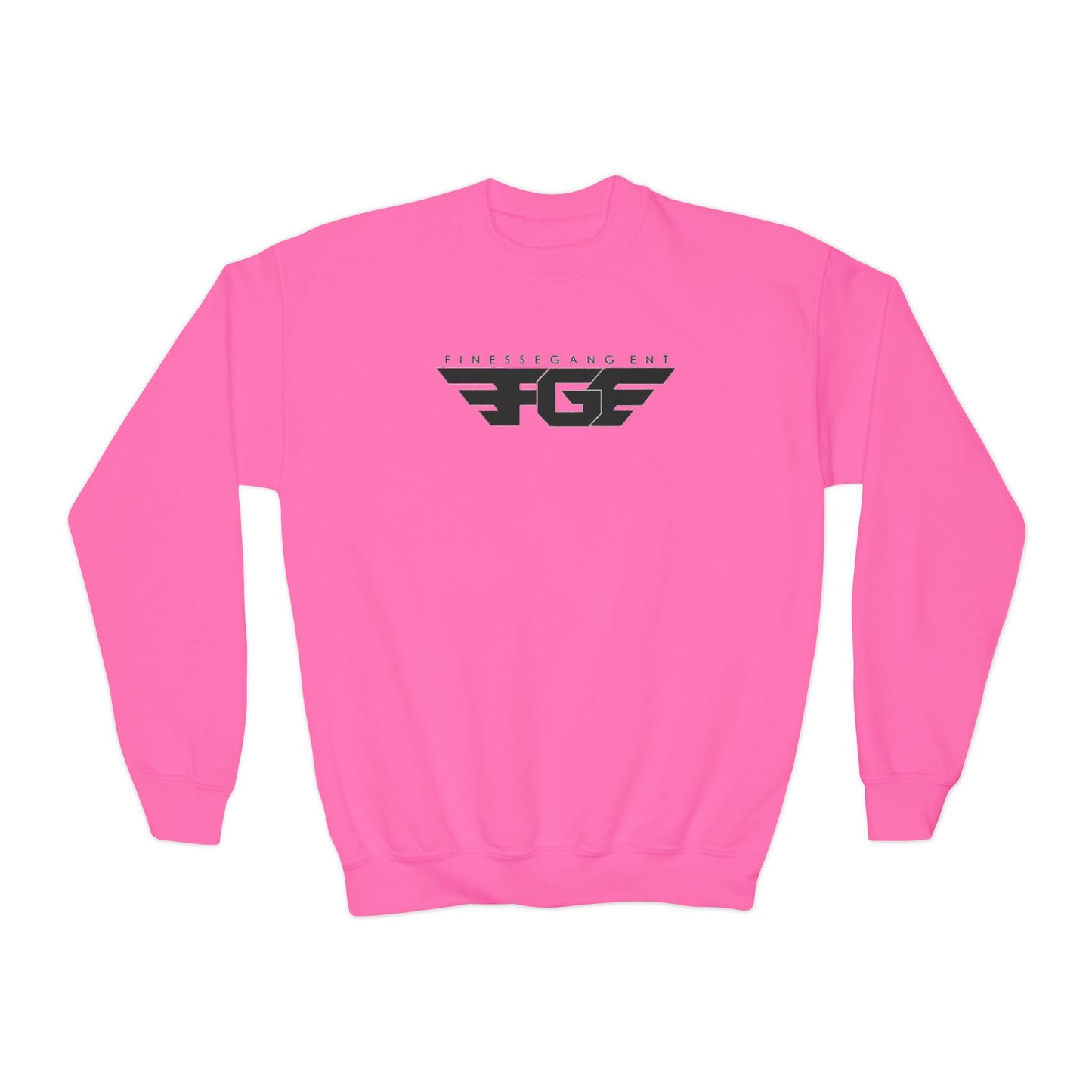 FGE Youth Crewneck Sweatshirt - Retro Flight Wing Logo Graphic