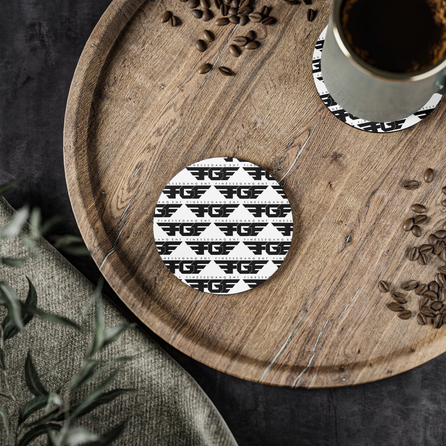Stylish FGE Coasters, Modern Home Decor, Perfect for Drinks, Unique Gift, Kitchen Accessories, Retro Design