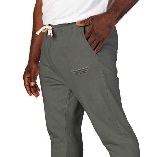 Comfy FGE Garment-Dyed Fleece Sweatpants - Unisex Loungewear, Ideal for Relaxation, Cozy Evenings, Casual Outings, Gift for Him/Her