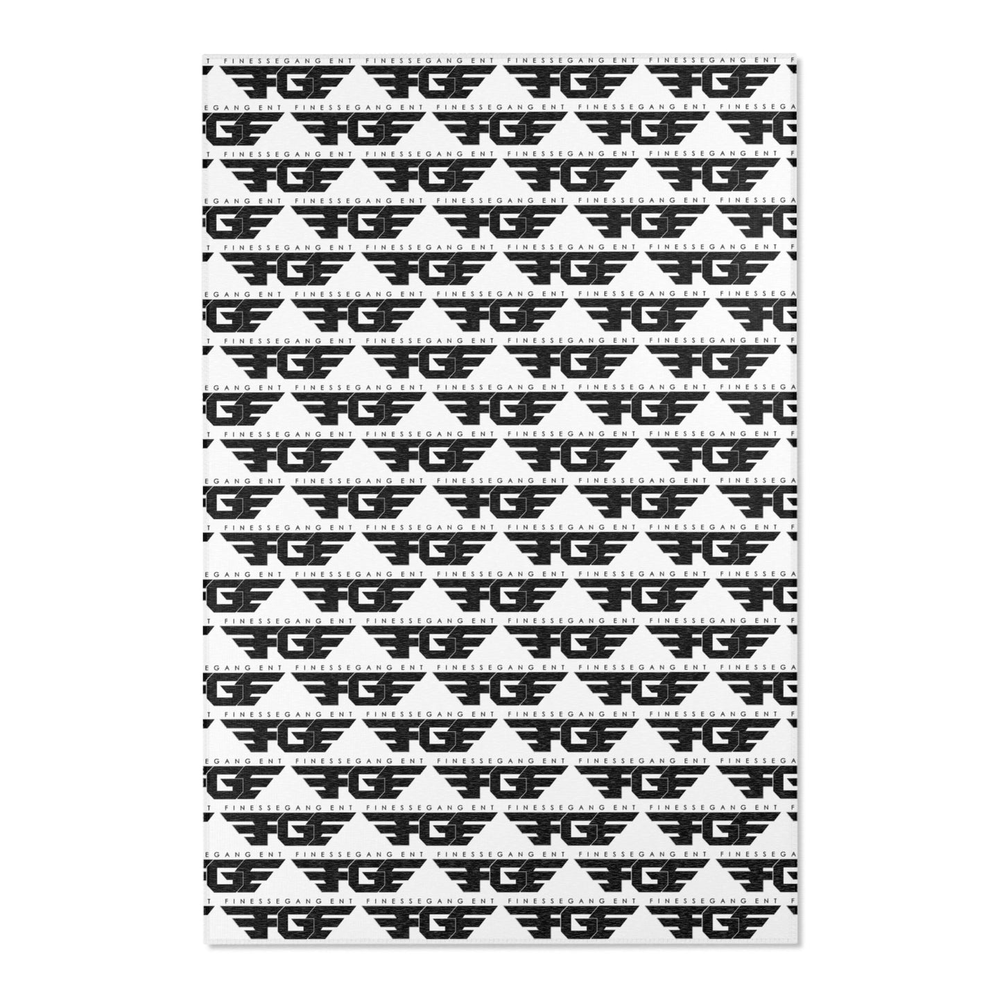 Modern FGE Geometric Area Rug, Chic Home Decor, Boho Rug, Living Room Accent, Black and White Rug, Stylish Floor Mat