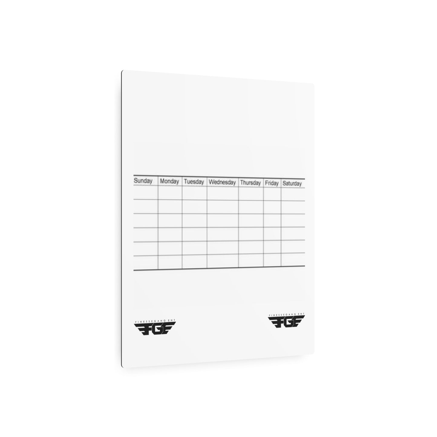 Weekly FGE Planner Metal Sign – Magnetic Dry Erase Calendar Wall Board