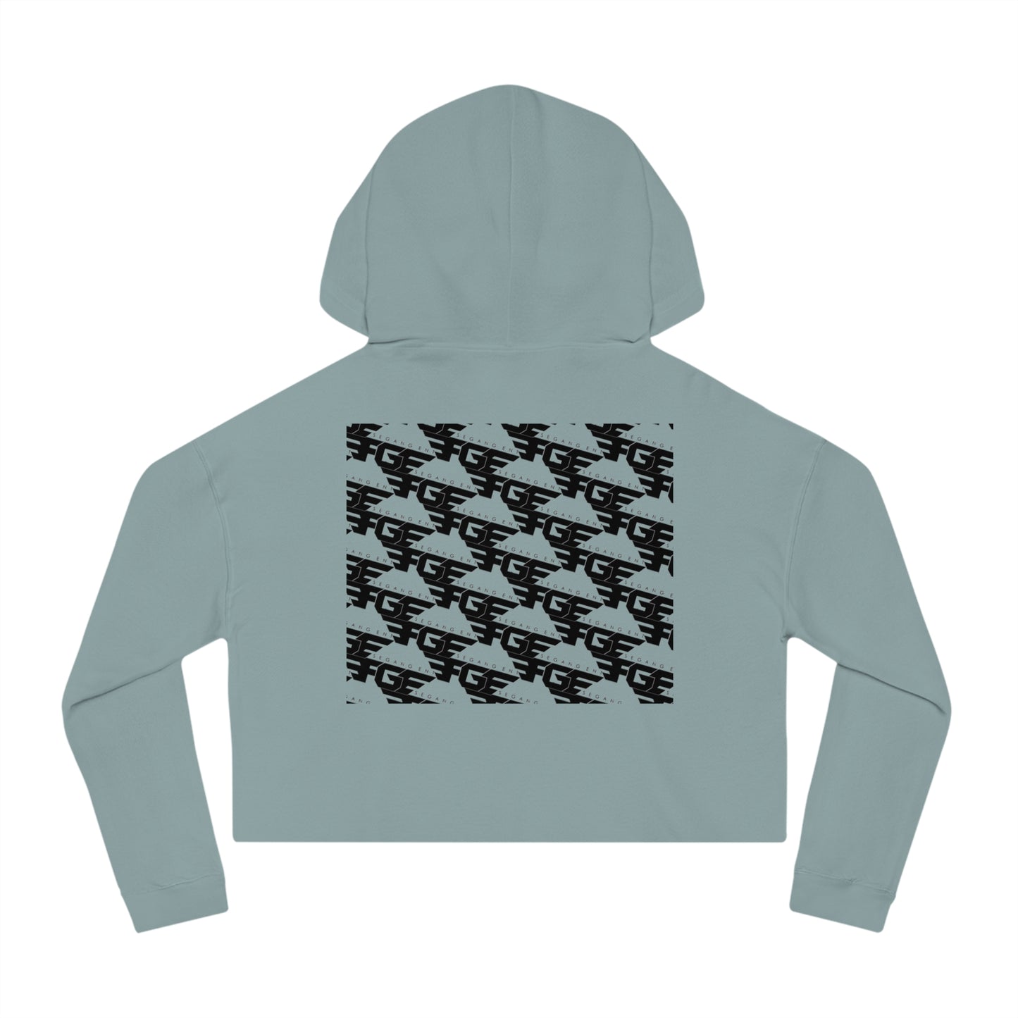 FGE Women’s Cropped Hoodie - Fitness Gang Black Logo Sweatshirt