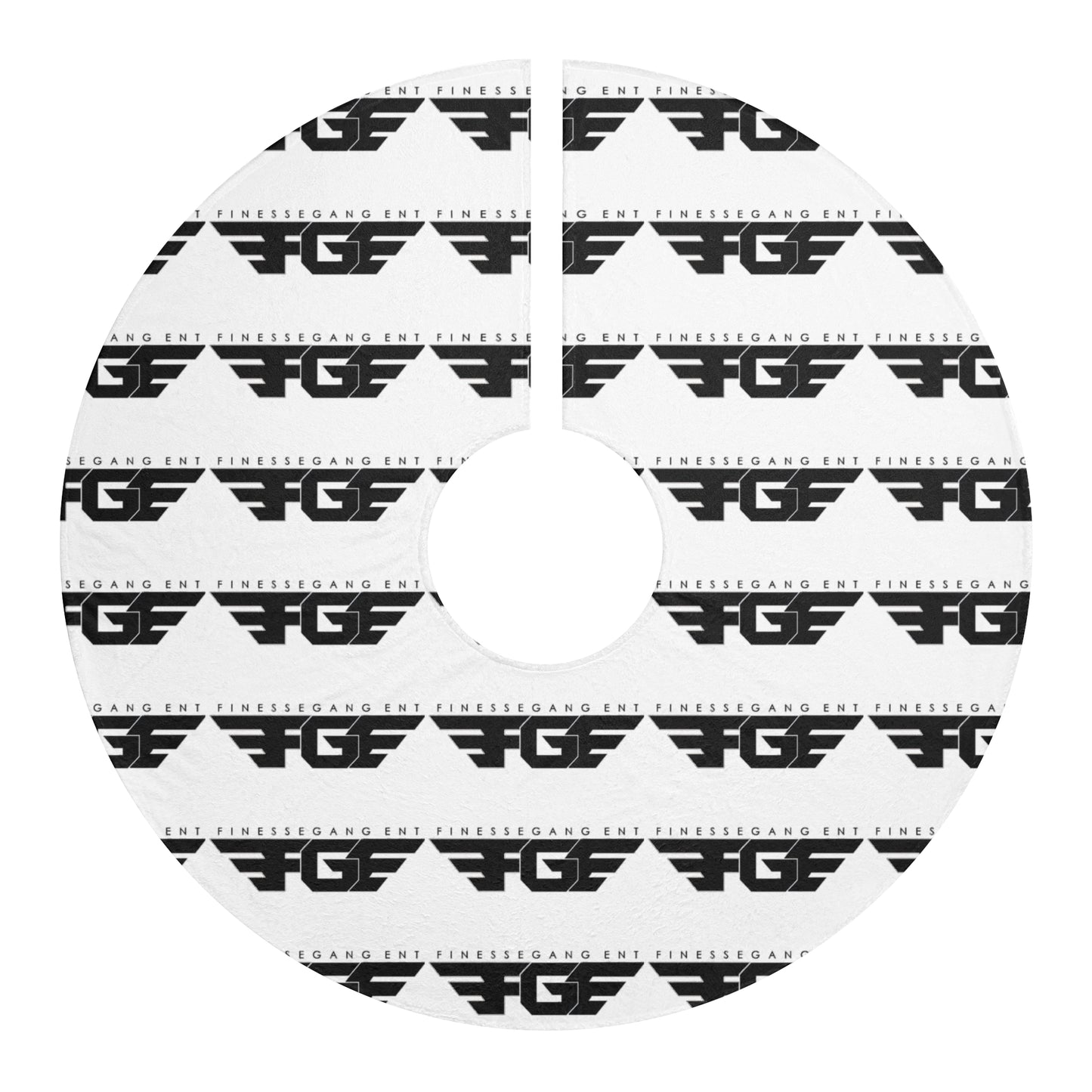 Modern FGE Black and White Christmas Tree Skirt