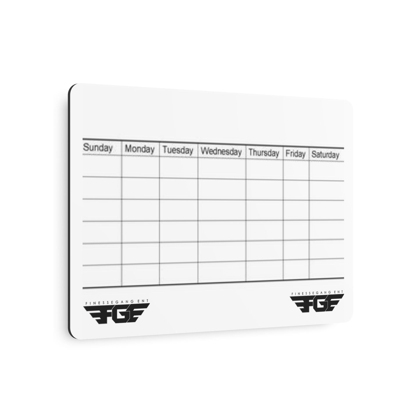 Weekly FGE Planner Metal Sign – Magnetic Dry Erase Calendar Wall Board
