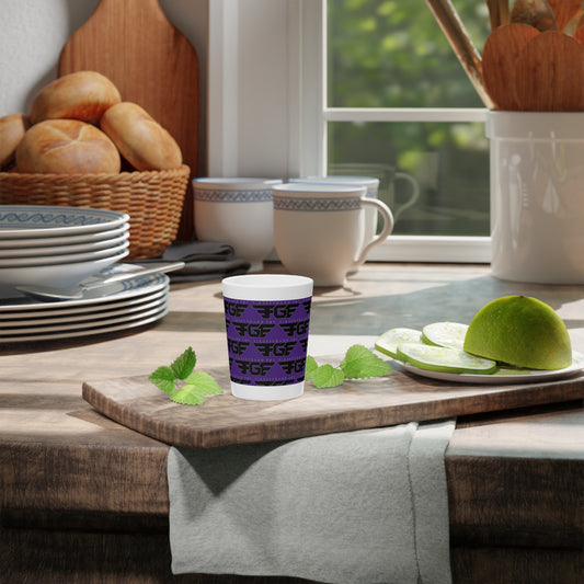 Bold Purple FGE Graphic Shot Glass | Fun Party Favor, Unique Gift for Gamers, Retro Decor for Home Bars, Perfect for Special Celebrations