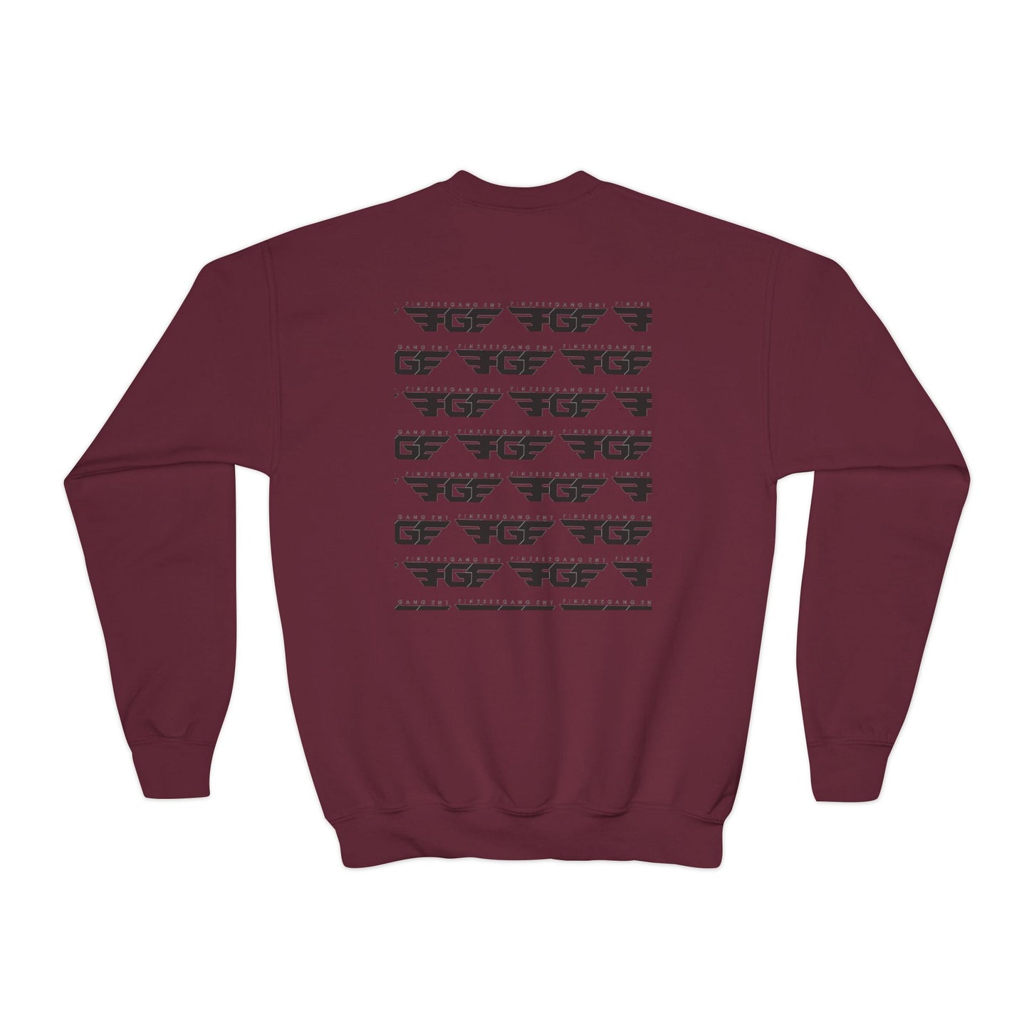FGE Youth Crewneck Sweatshirt - Retro Flight Wing Logo Graphic