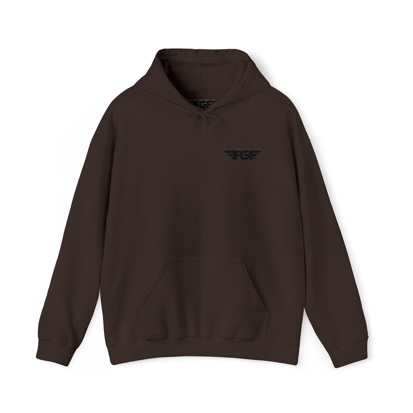 FGE Minimal Hoodie — Small Chest Emblem Sweatshirt