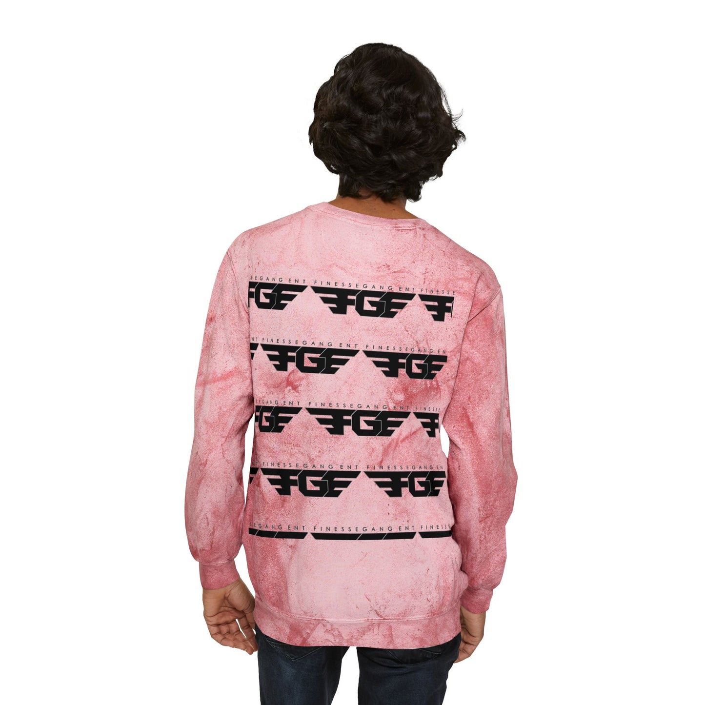 FGE Unisex Marble Color Blast Crewneck Sweatshirt - Trendy Streetwear for Everyday Comfort