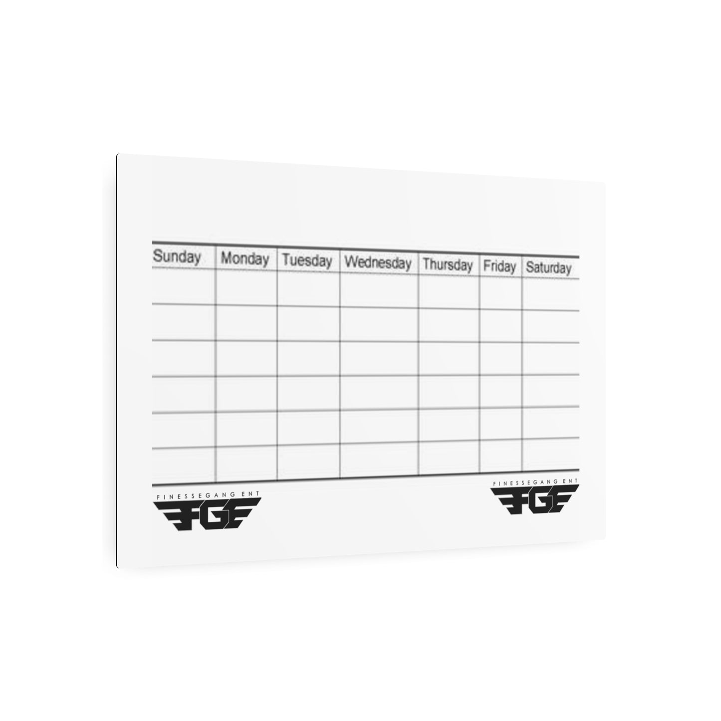 Weekly FGE Planner Metal Sign – Magnetic Dry Erase Calendar Wall Board