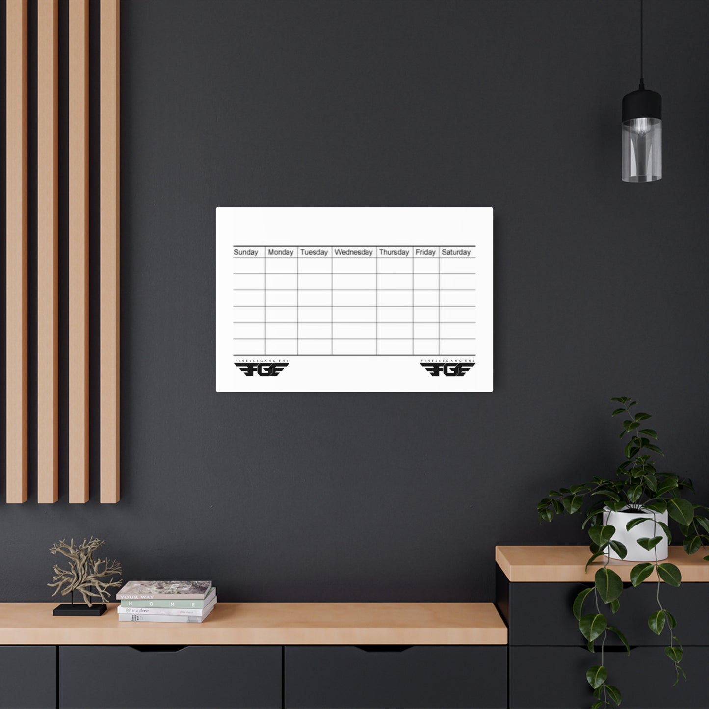 Weekly FGE Planner Metal Sign – Magnetic Dry Erase Calendar Wall Board