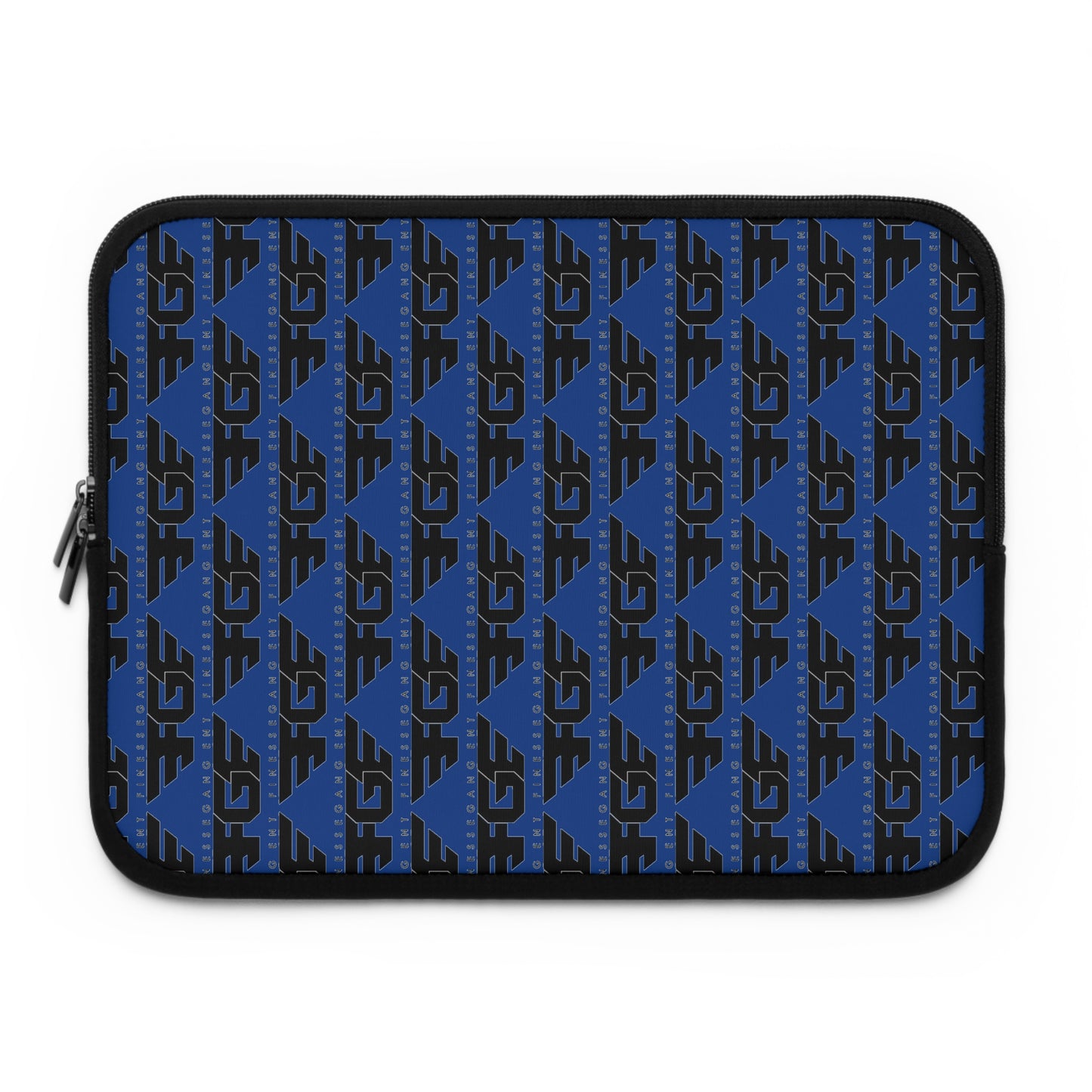 Stylish FGE Laptop Sleeve for Trendy Professionals, Tech Accessories, Gift for Students, Personalized Case, Black and Blue