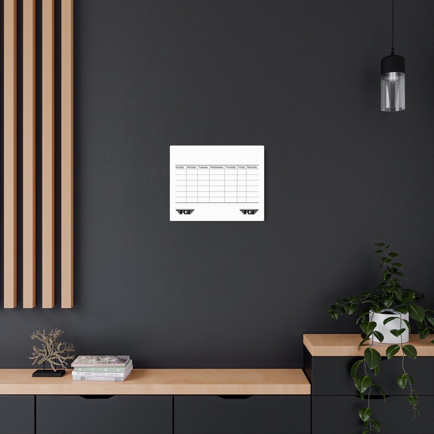 Weekly FGE Planner Metal Sign – Magnetic Dry Erase Calendar Wall Board