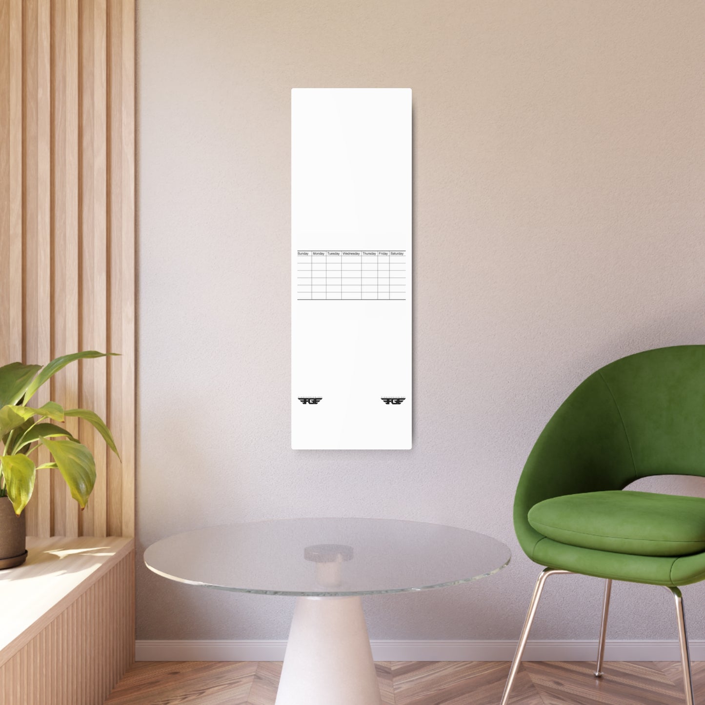 Weekly FGE Planner Metal Sign – Magnetic Dry Erase Calendar Wall Board
