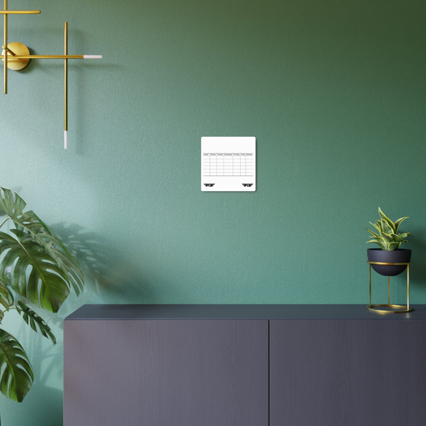 Weekly FGE Planner Metal Sign – Magnetic Dry Erase Calendar Wall Board