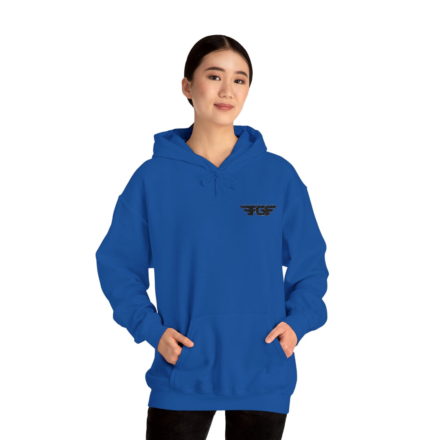 FGE Minimal Hoodie — Small Chest Emblem Sweatshirt