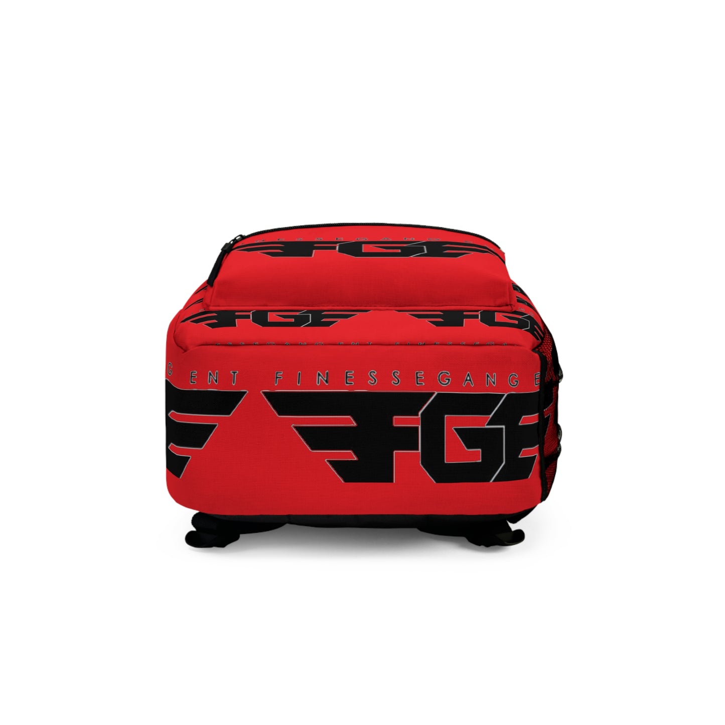 Red FG Logo Backpack — Bold Graphic School & Travel Bag