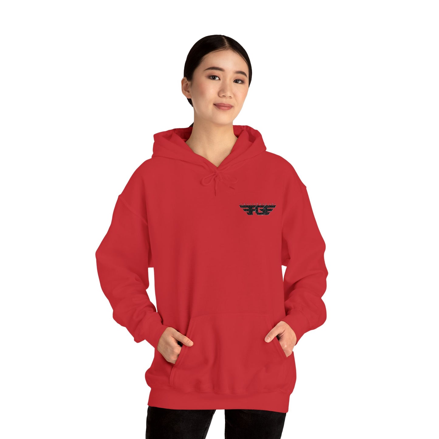 FGE Minimal Hoodie — Small Chest Emblem Sweatshirt