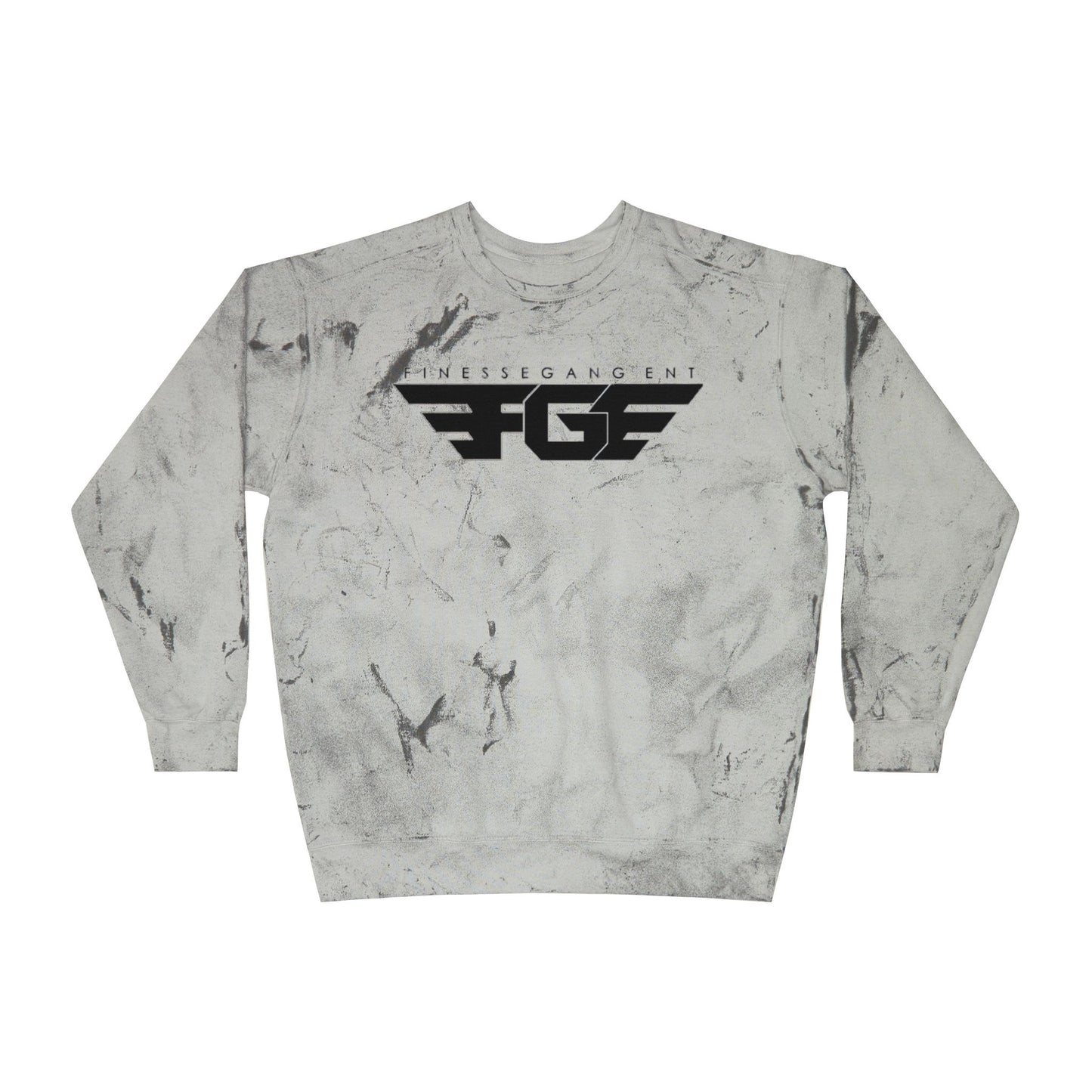 FGE Unisex Marble Color Blast Crewneck Sweatshirt - Trendy Streetwear for Everyday Comfort