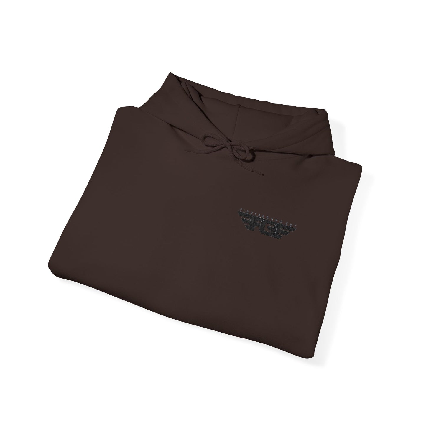 FGE Minimal Hoodie — Small Chest Emblem Sweatshirt