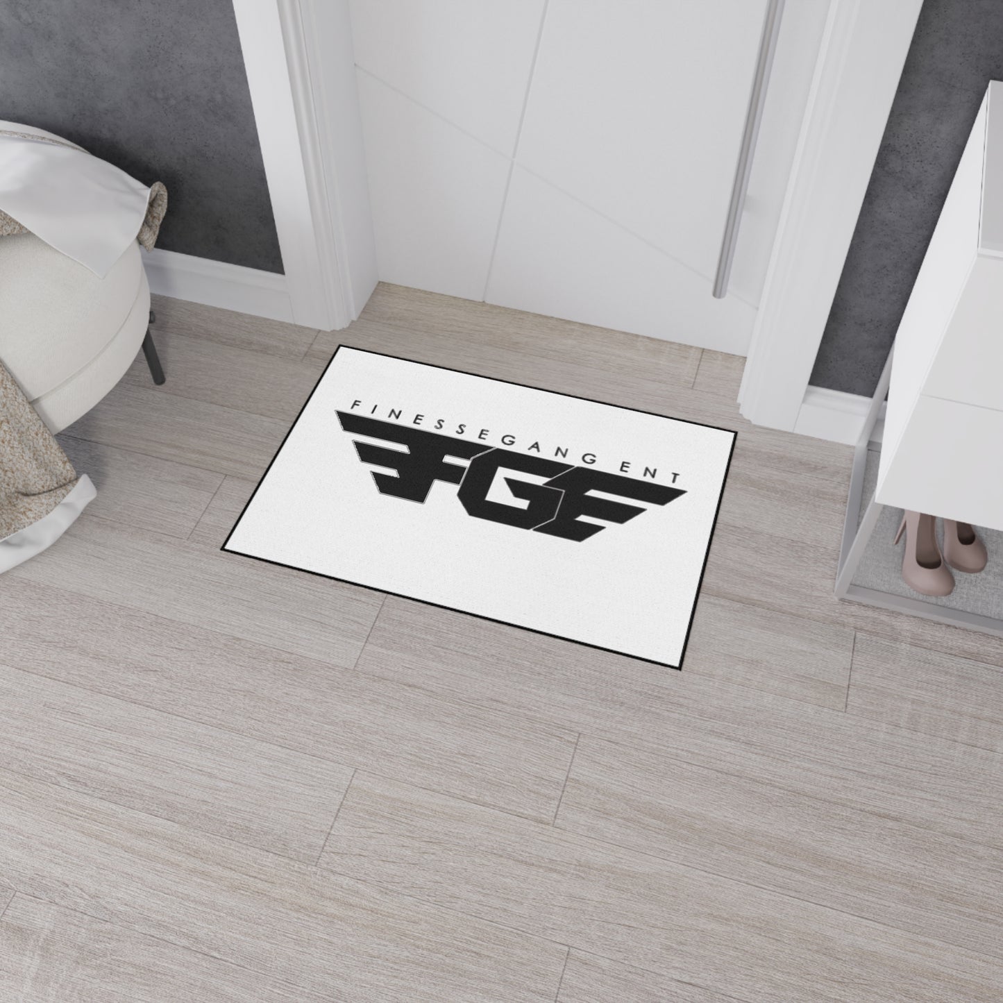 Heavy Duty FGE Floor Mat with Finesse Gang Logo - Durable Entryway Rug, Custom Doormat for Home or Office, Easy to Clean, Stylish Decor, [...]