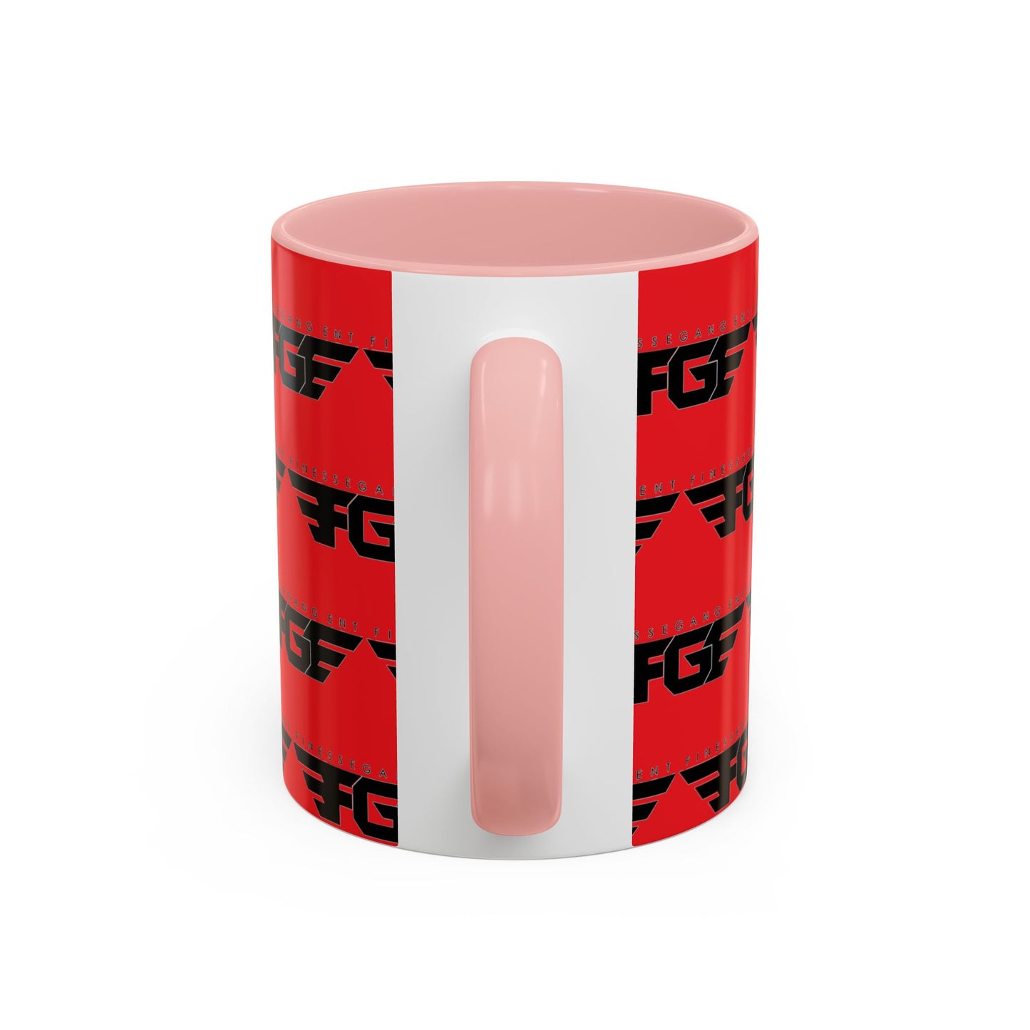 FGE Accent Coffee Mug — Bold Red & Black FGF Logo Pattern (11/15oz)