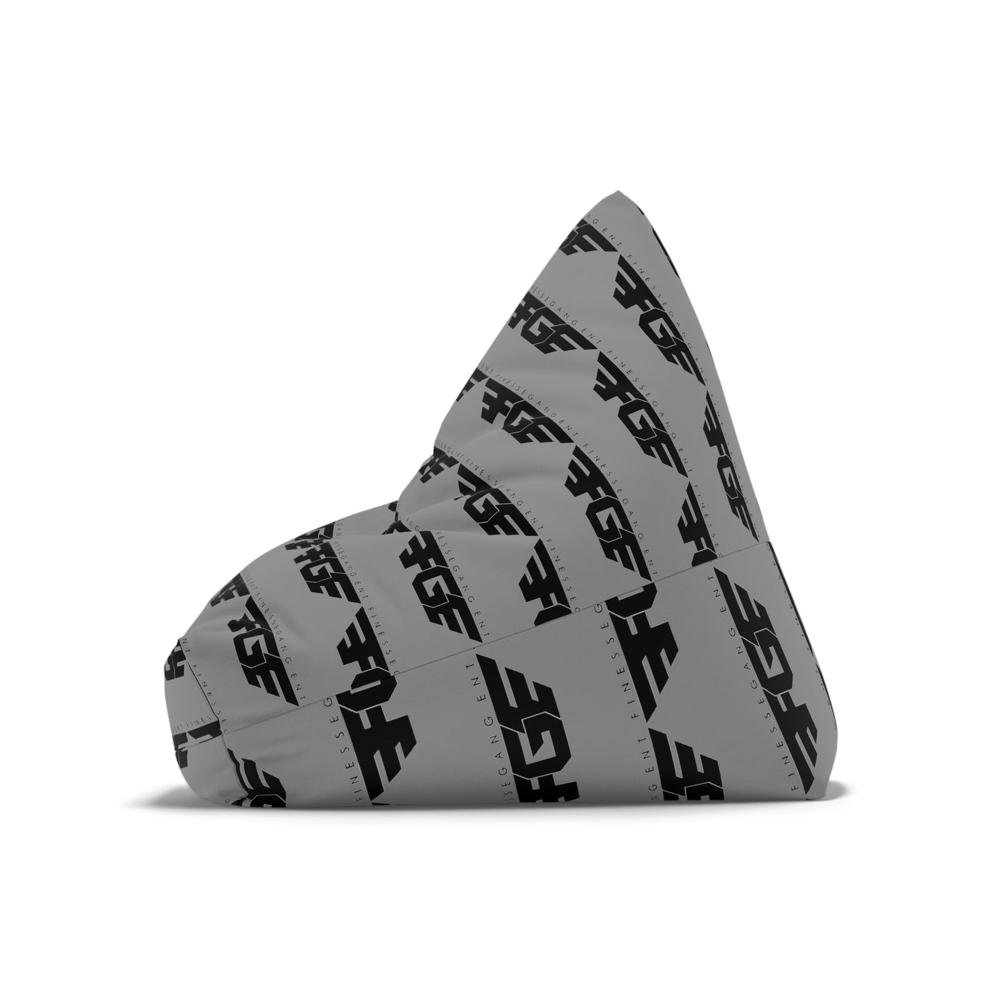 FGE Stylish Bean Bag Chair Cover - Modern Grey Design for Relaxation and Fun