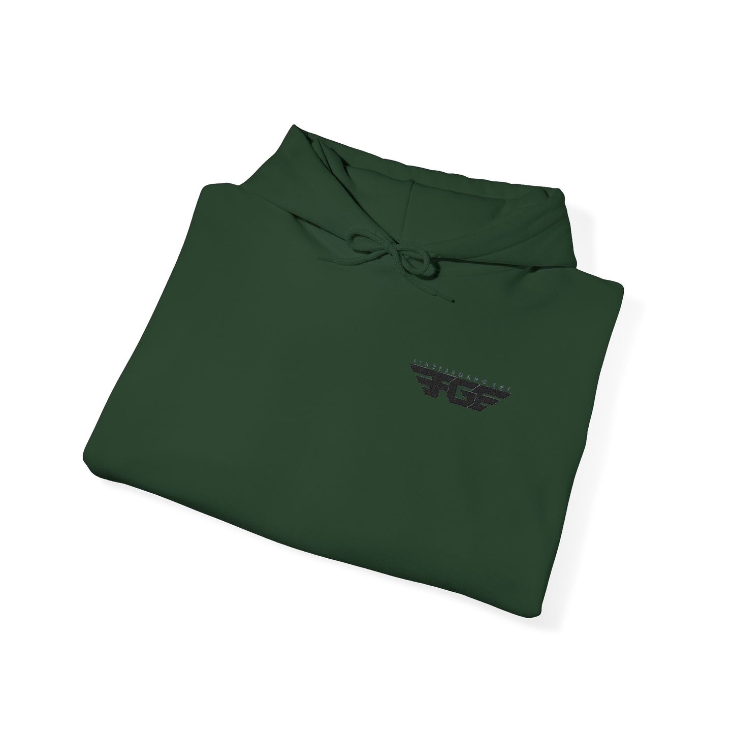FGE Minimal Hoodie — Small Chest Emblem Sweatshirt