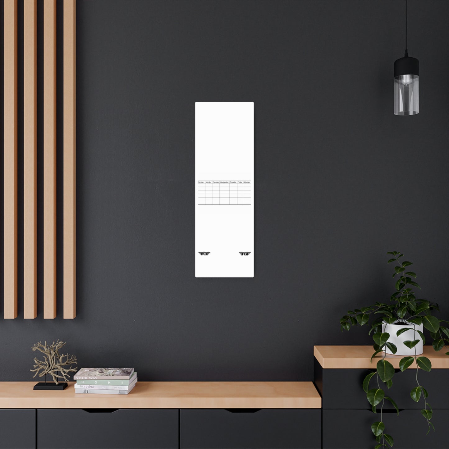 Weekly FGE Planner Metal Sign – Magnetic Dry Erase Calendar Wall Board