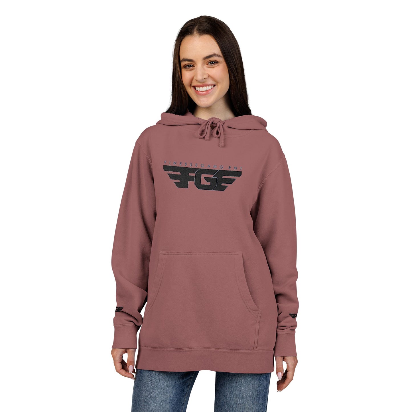 FGE Embroidered Unisex Pigment-Dyed Hoodie - Fall Vibes Apparel