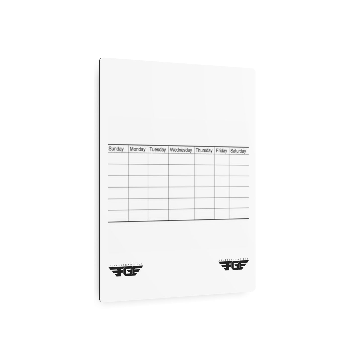 Weekly FGE Planner Metal Sign – Magnetic Dry Erase Calendar Wall Board