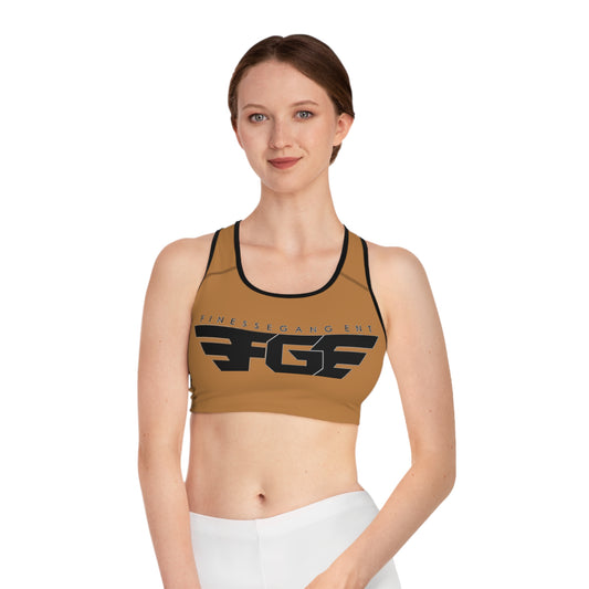FinesseGang 'FG' Logo Sports Bra — Women’s Athletic Crop Top