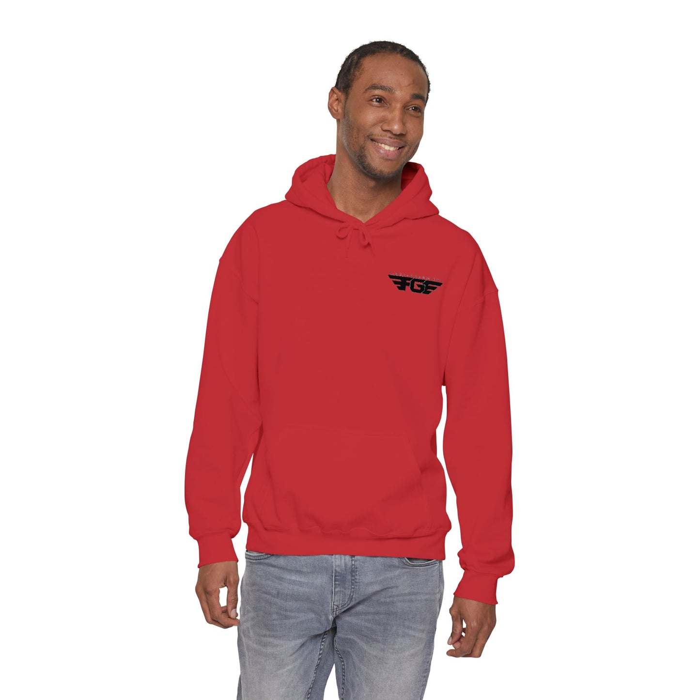 FGE Minimal Hoodie — Small Chest Emblem Sweatshirt