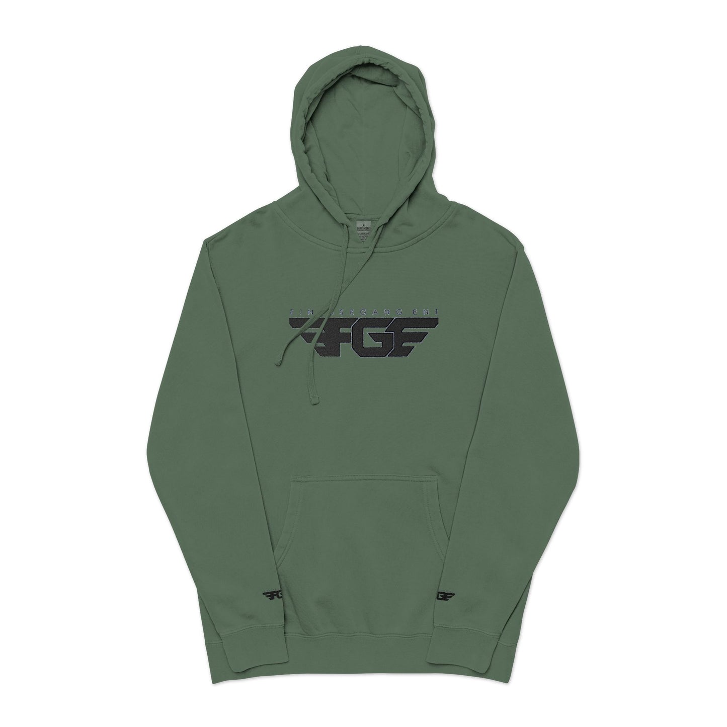 FGE Embroidered Unisex Pigment-Dyed Hoodie - Fall Vibes Apparel