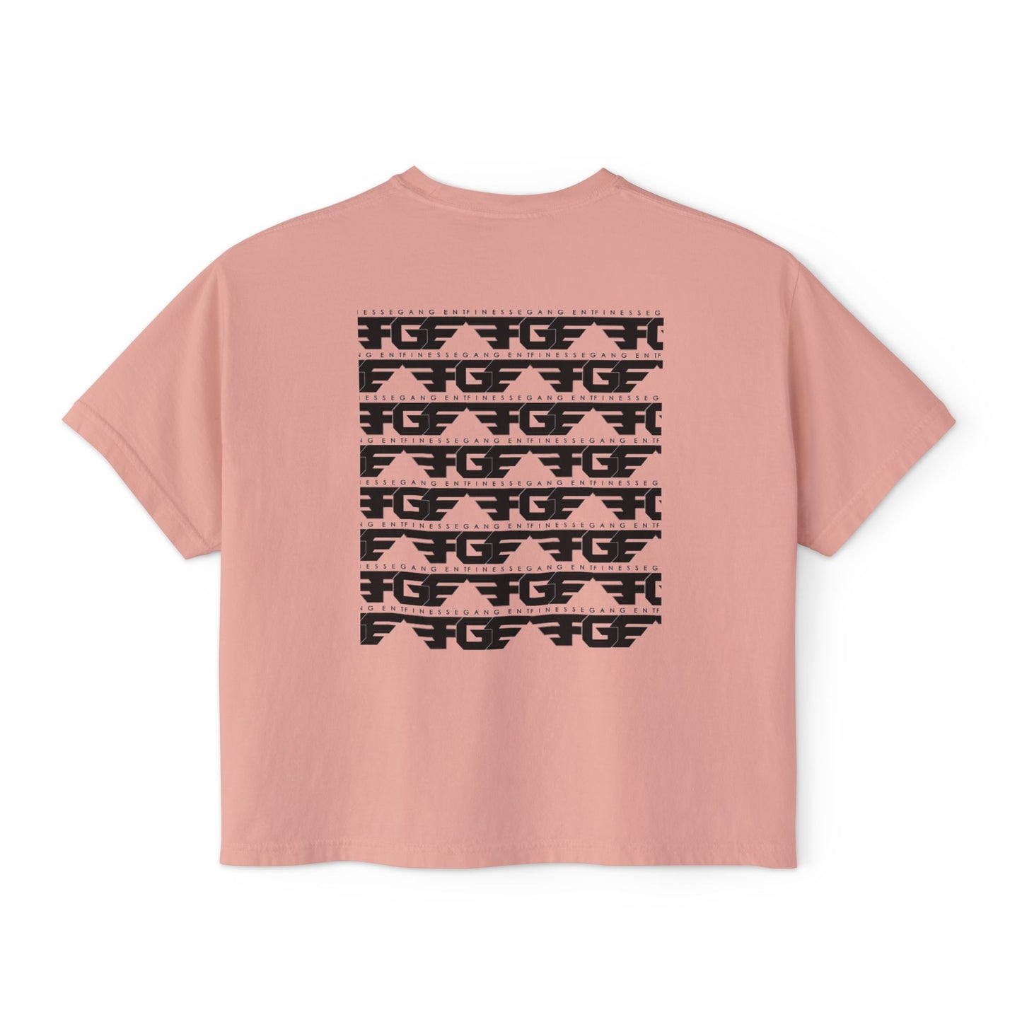Chic FGE Women's Boxy Tee - Trendy Graphic Design for Everyday Style