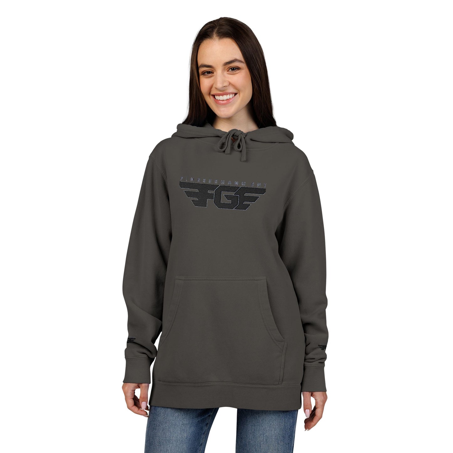 FGE Embroidered Unisex Pigment-Dyed Hoodie - Fall Vibes Apparel