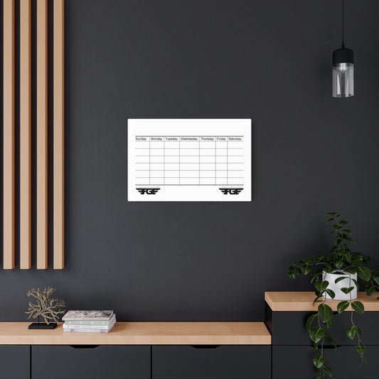 Weekly FGE Planner Metal Sign – Magnetic Dry Erase Calendar Wall Board