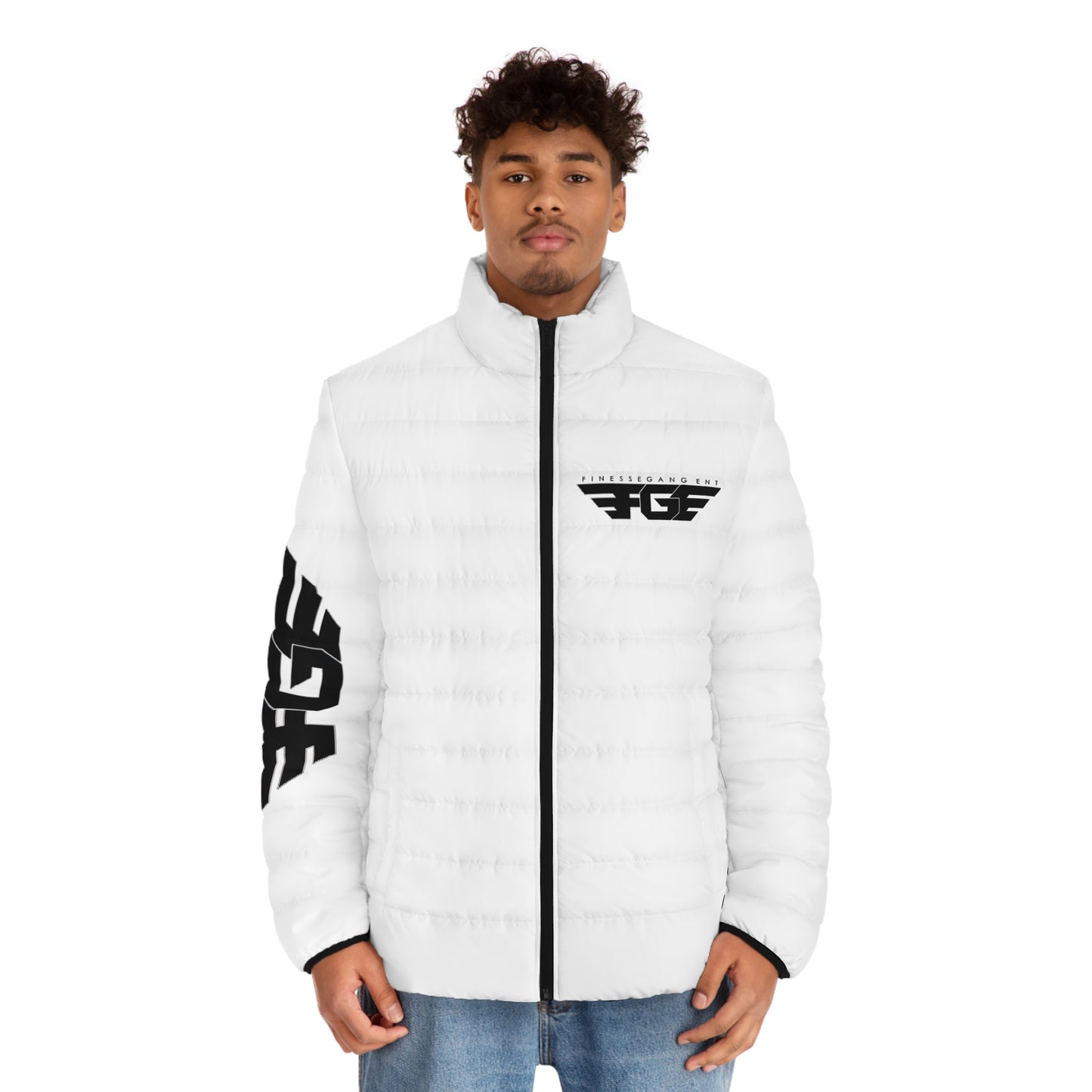 FGE Stylish Men's Puffer Jacket - All-Over Print