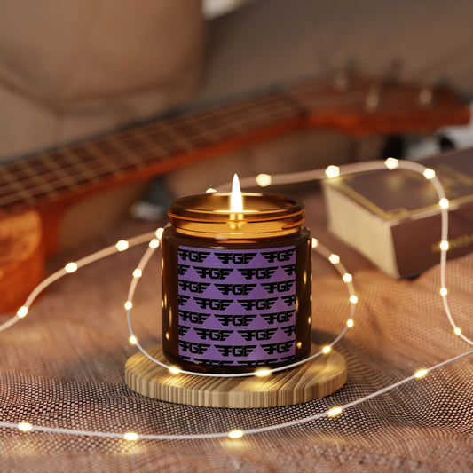 Vibrant FGE Scented Soy Candle in Amber Jar, Relaxing Aromatherapy Gift, Home Decor, Eco-Friendly Candle, Perfect for Birthdays, Holidays