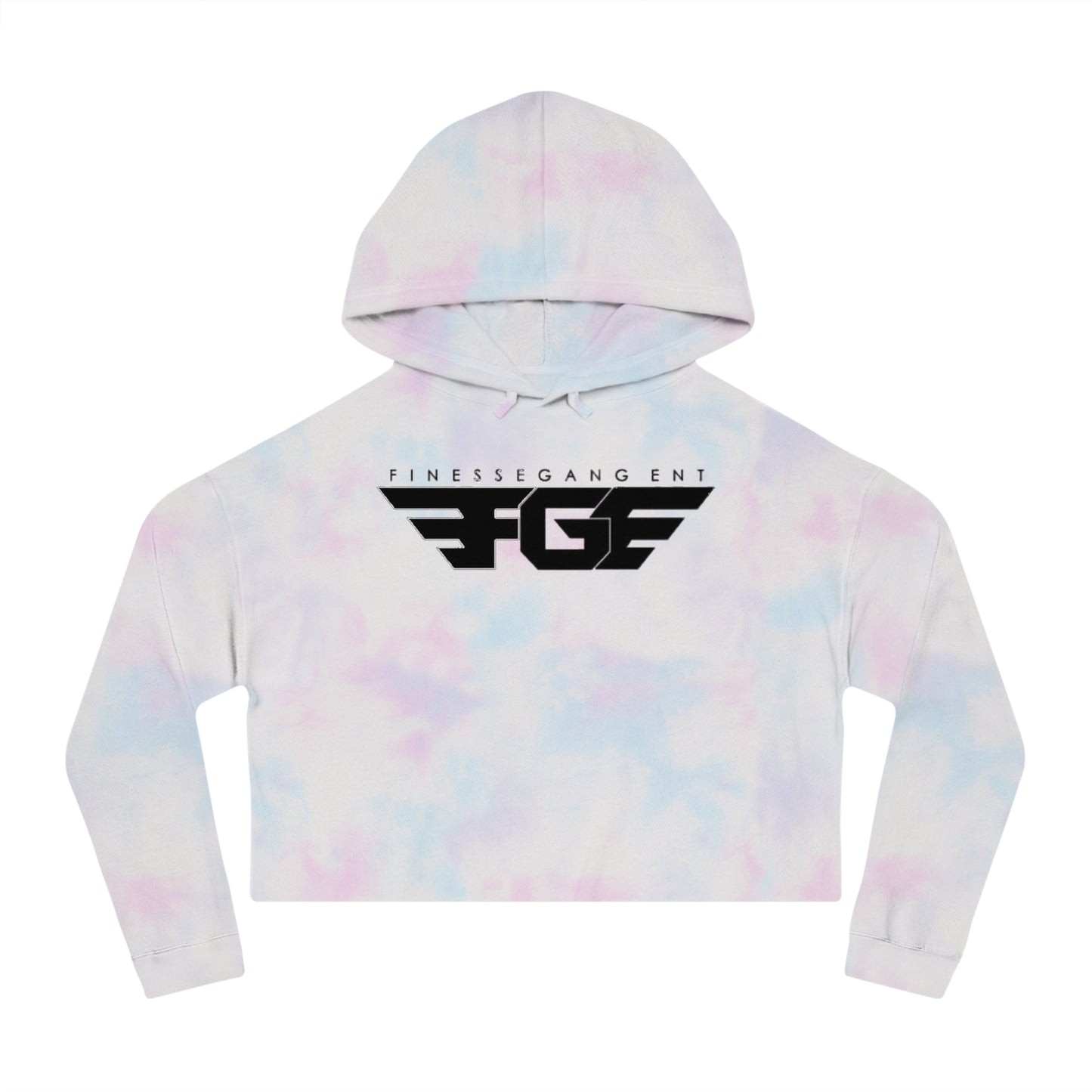 FGE Women’s Cropped Hoodie - Fitness Gang Black Logo Sweatshirt