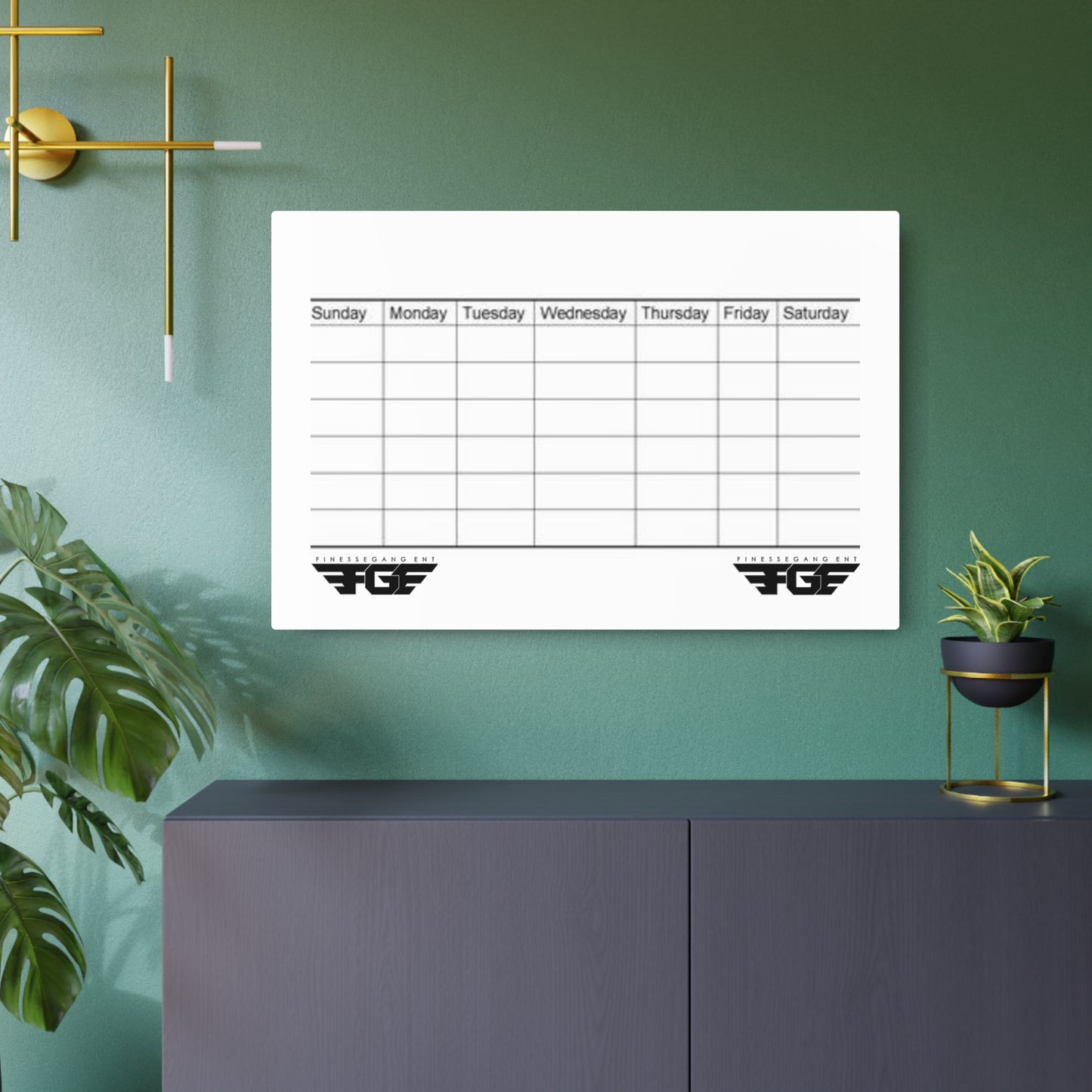 Weekly FGE Planner Metal Sign – Magnetic Dry Erase Calendar Wall Board