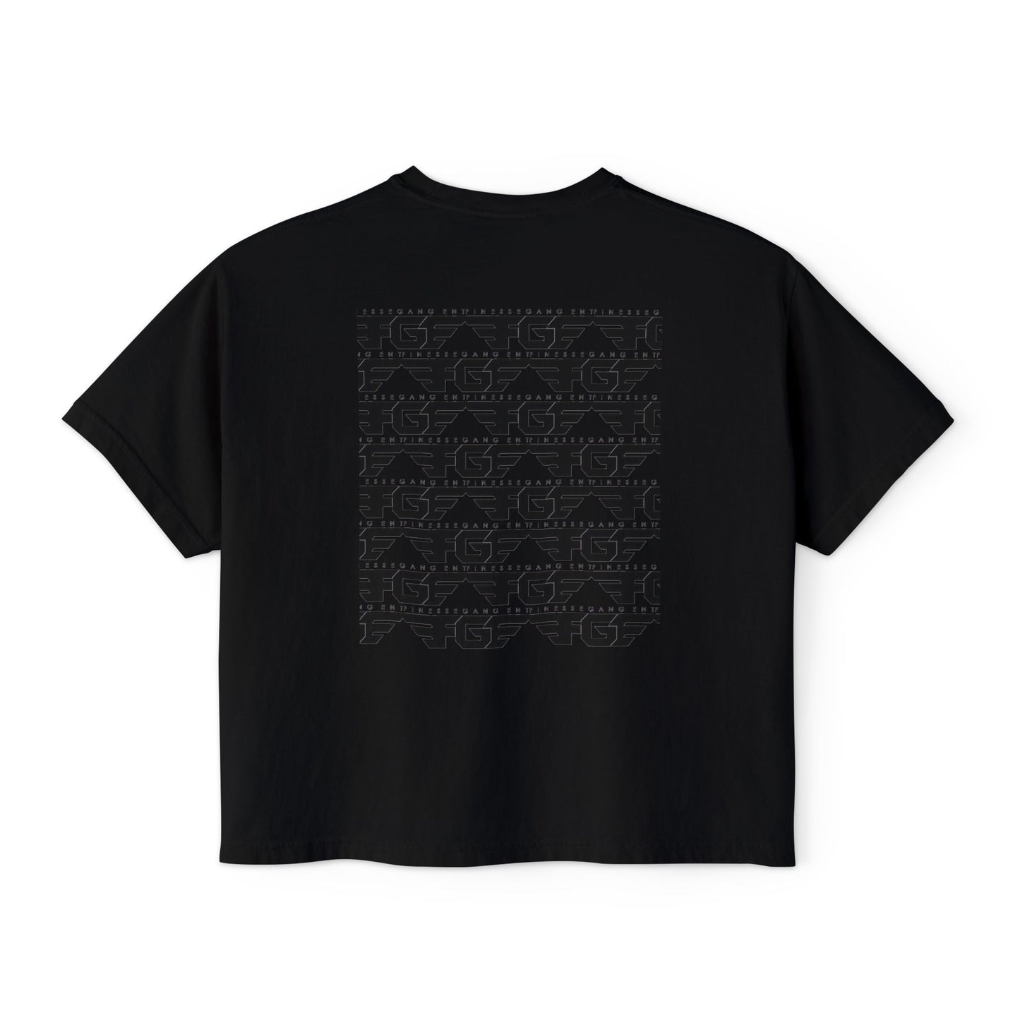 Chic FGE Women's Boxy Tee - Trendy Graphic Design for Everyday Style