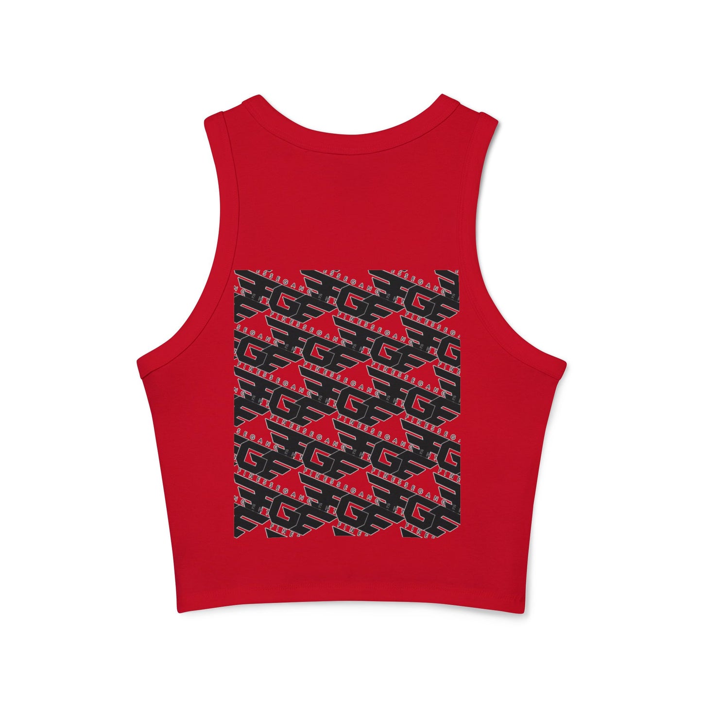 FGE Women’s Micro Rib Racer Tank Top - Finessé Agent Graphic Tee for Casual Style