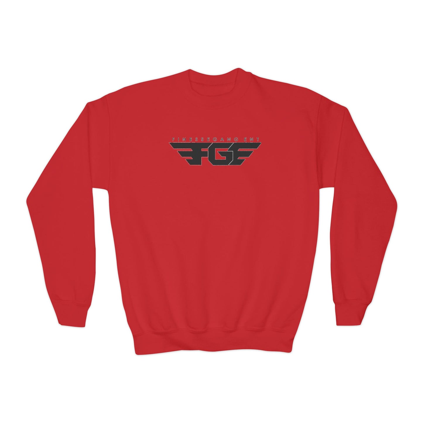 FGE Youth Crewneck Sweatshirt - Retro Flight Wing Logo Graphic