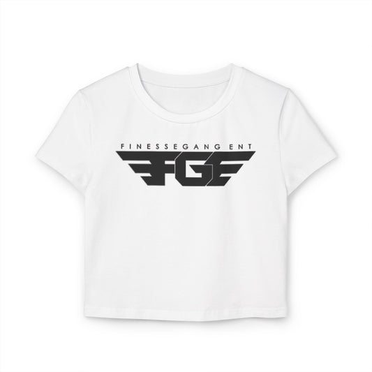 Stylish Women's Baby Tee with Fitness Gang Logo - Trendy Crop Top for Gym Lovers, Casual Wear, Workout Apparel, Fitness Gift