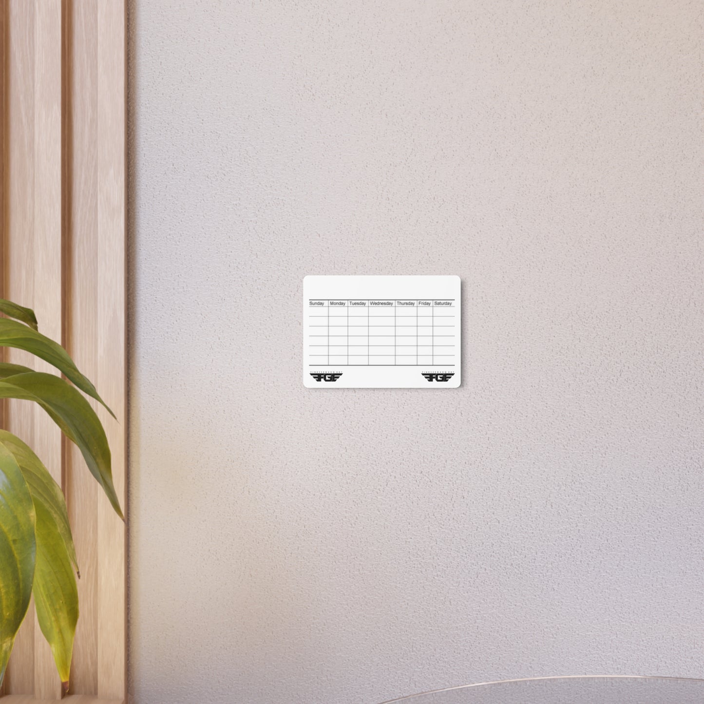 Weekly FGE Planner Metal Sign – Magnetic Dry Erase Calendar Wall Board